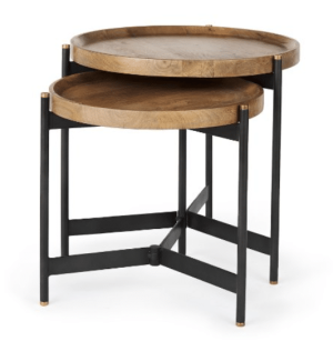 $389
Measures 22.5"Diameter x 21"H. Marquisa Nesting Tables
