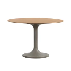 $859
Measures 45" Diameter x 30" H.
Features a wood top with a metal base. Wood Top Dining Table