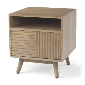 $639
Measures 19"W x 19"D x 21"H. Geometric 1-Drawer Side Table
