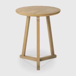 Oak Tripod Side Table