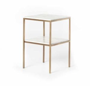 $589
Measures 16"W x 16"D x 24"H.
Available in Antique Brass or Bronze finish. Piet Marble Nightstand