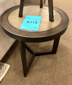 Round Green End Table