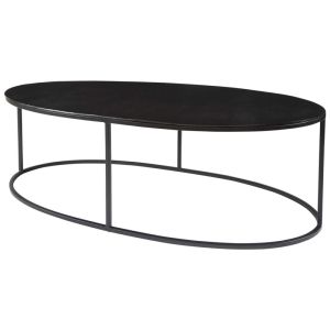 Black Iron Oval Coffee Table